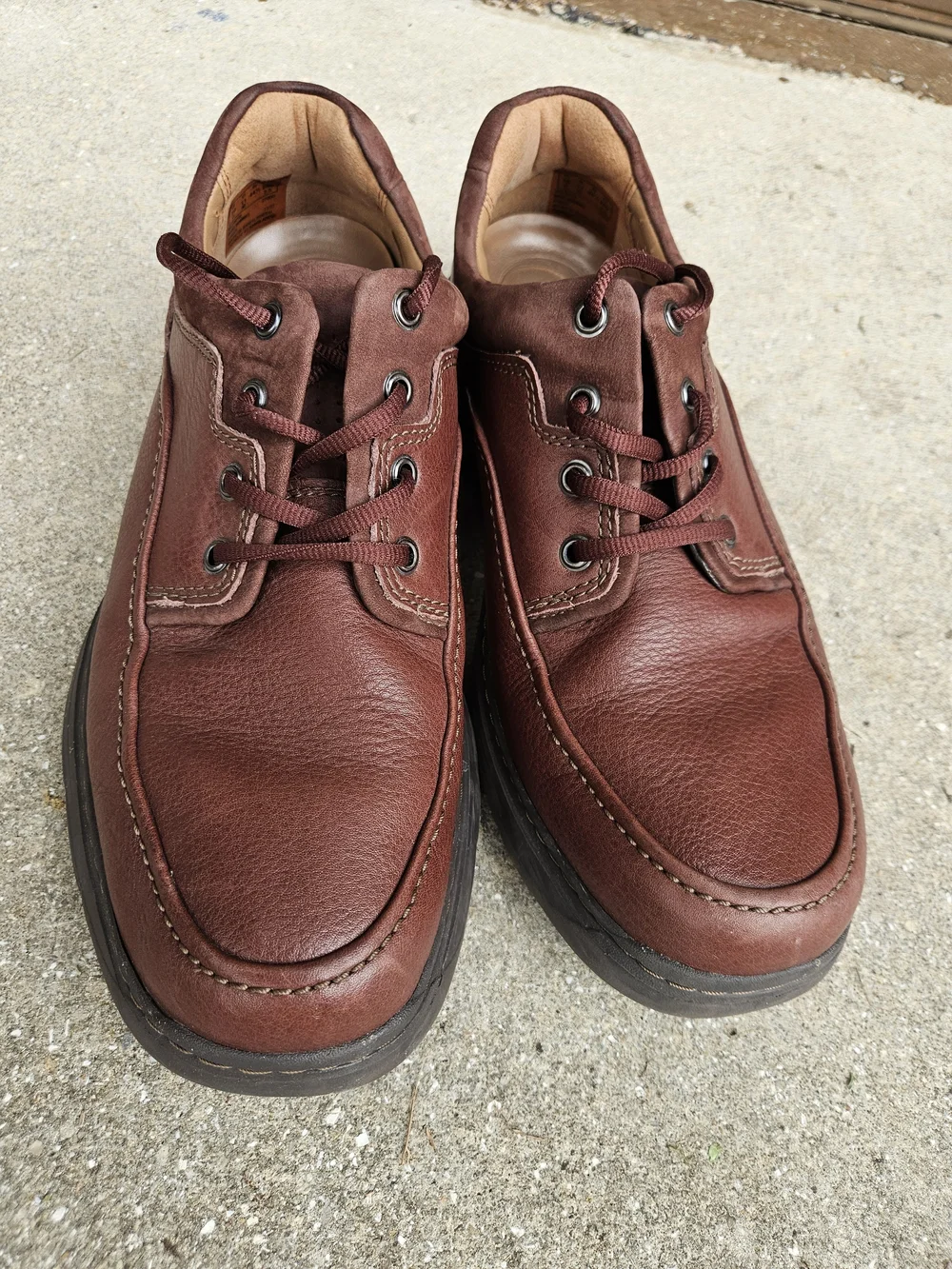 Clarks Unstructured Men's Brown Leather Lace Up Oxford Casual Shoes 11 M Used